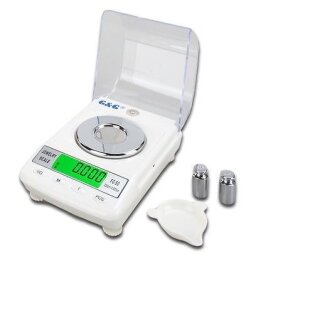 Milligram Scale with Case, 4 Powder Pans, mg - Black, 50g by 0.001