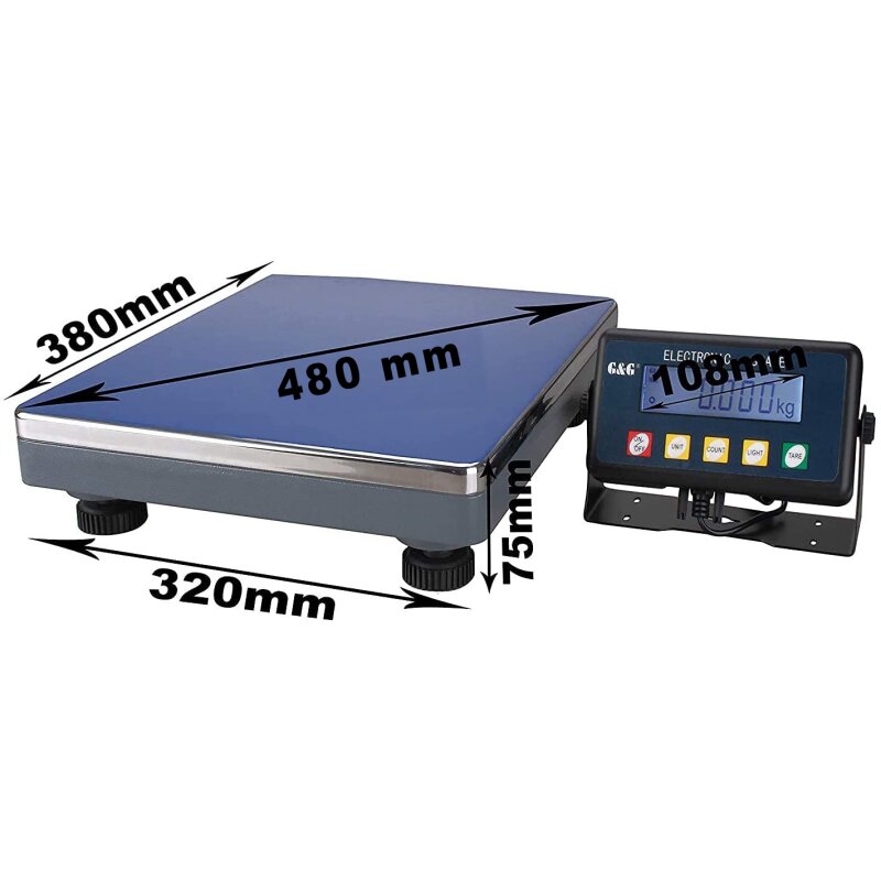 G&G PSE 30kg/1g-45kg/2g Paketwaage Plattformwaage Präzisionswaage Tischwaage