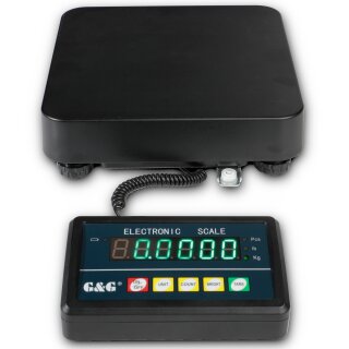 PSA Series: Compact parcel scale, starting at 1g  PSA 30 Version 2: 30kg/1g + 3kg/0,1g Fine Measurement range (with long cable instead display bracket)